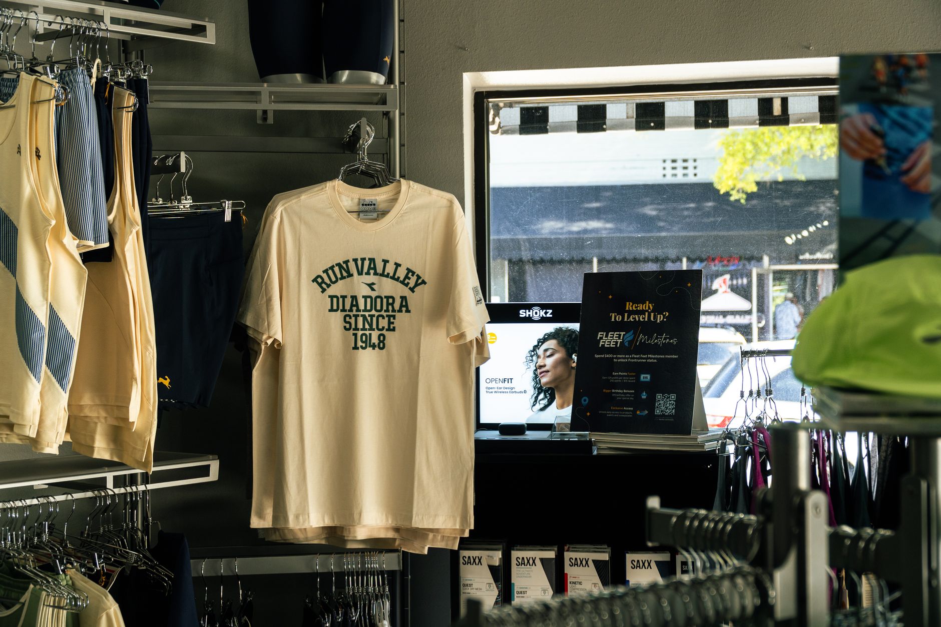 Retail interior showcasing athletic wear in Houston, TX.